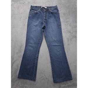 Mavi‎ Jeans Womens 31/34 Blue Molly Flare Low Rise Button Fly Medium Wash Denim